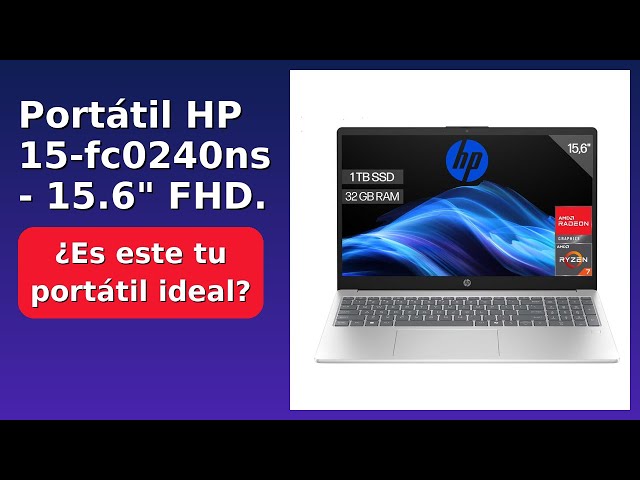 Vídeo relacionado con HP 15-fc0240ns - Ordenador portátil de 15.6" FHD (AMD Ryzen 7-7730U, 32 GB RAM, 1TB SSD, AMD Radeon Graphics, Sin Sistema operativo) Plata - Teclado QWERTY Español