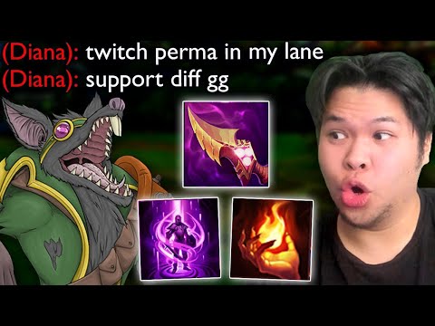 I play AP Twitch but I go TP Ignite and Perma-Roam to make enemy rage and Enemy Support comes too