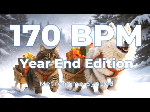 170 BPM Running Music – Year End 2025 | 1 Hour | Metronome Synced