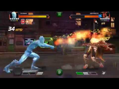 5 star iceman vs mephisto master quest - marvel contest of champions