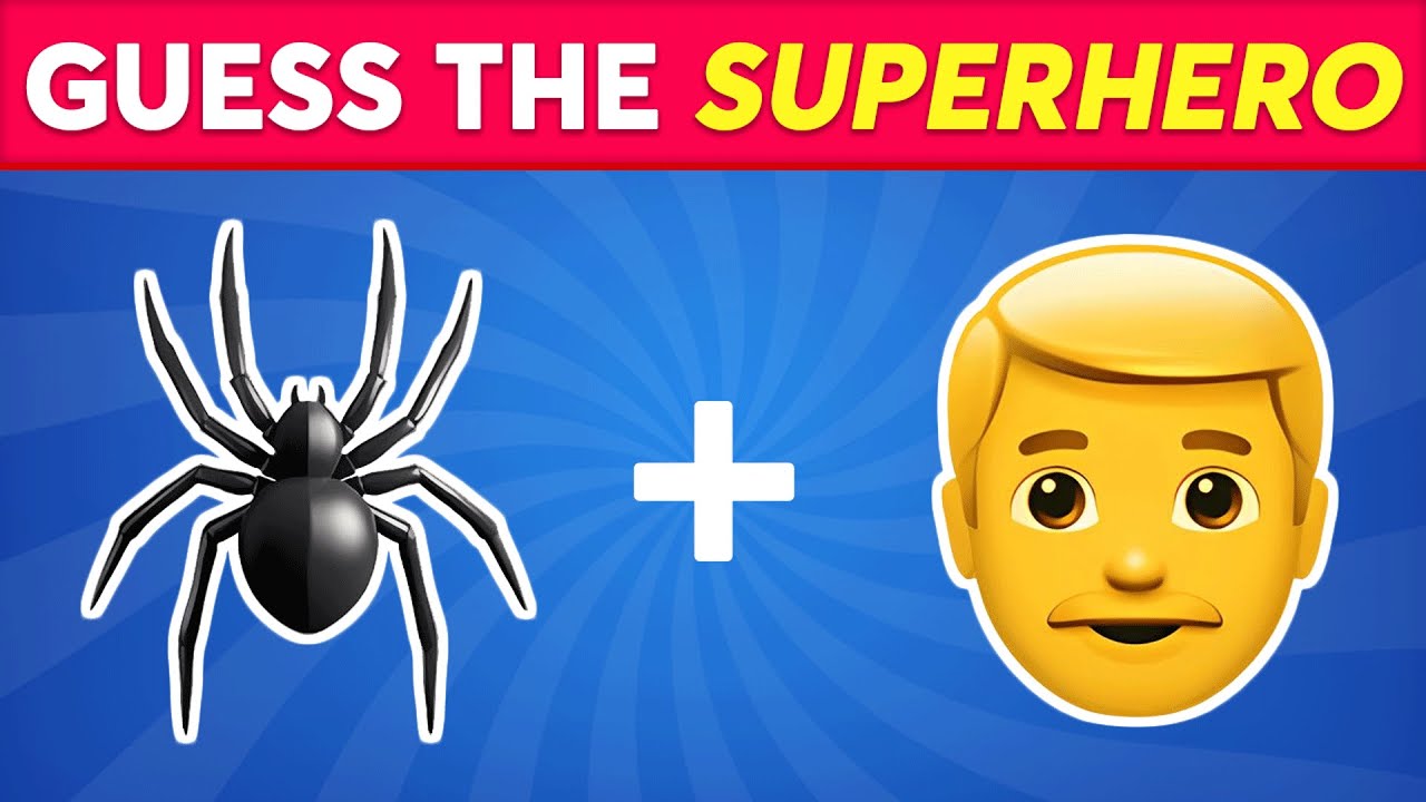Guess the Superhero by Emoji? 🕷🦸 Marvel & DC Superheroes Emoji Quiz | Panda Quiz