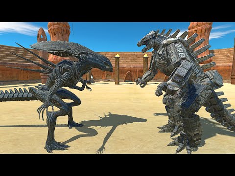 XENOMORPH vs MECHA GODZILLA AT THE ARENA - Animal Revolt Battle Simulator