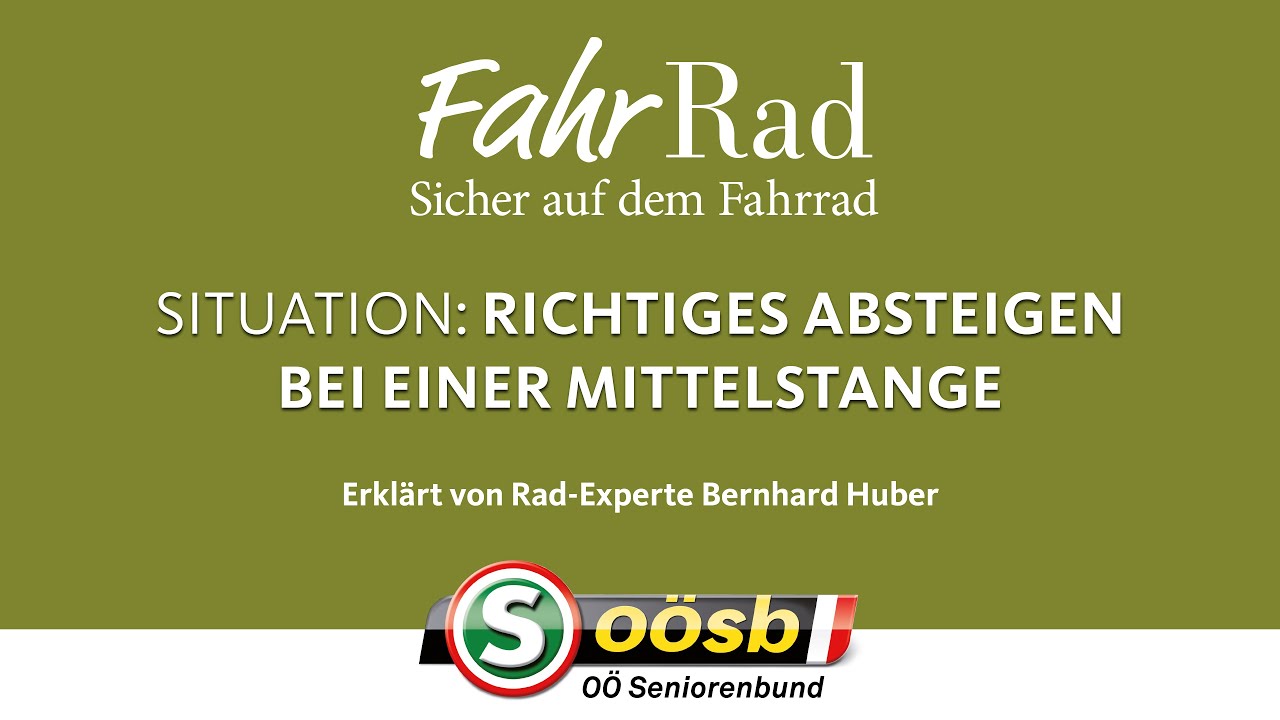 Richtiges Absteigen bei einer Mittelstange