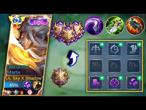 MARTIS EMBLEM SET AND BUILD SOLO RANK | MARTIS BEST BUILD 2023 - MLBB