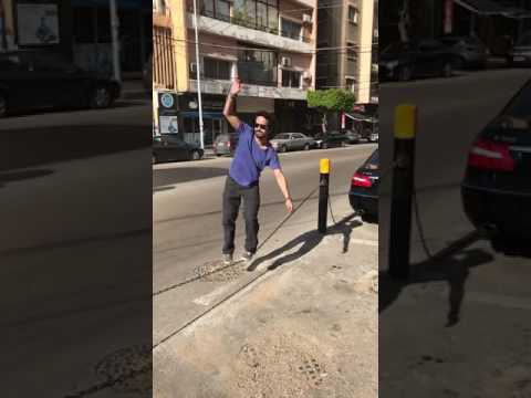 Lebanon: walking on a chain in Beirut