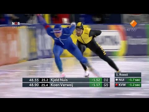 Kjeld Nuis 1500m - 1:43.48. Olympisch kwalificatietoernooi 2018