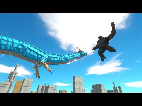Sea Dragon Manda vs Kaiju Robot animal revolt battle simulator