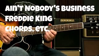 Blues Song Lesson - Ain&#39;t Nobody&#39;s Business Chords