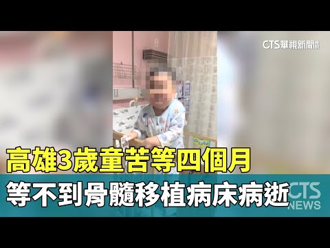 苦等四個月！　高雄3歲童等不到骨髓移植病床病逝