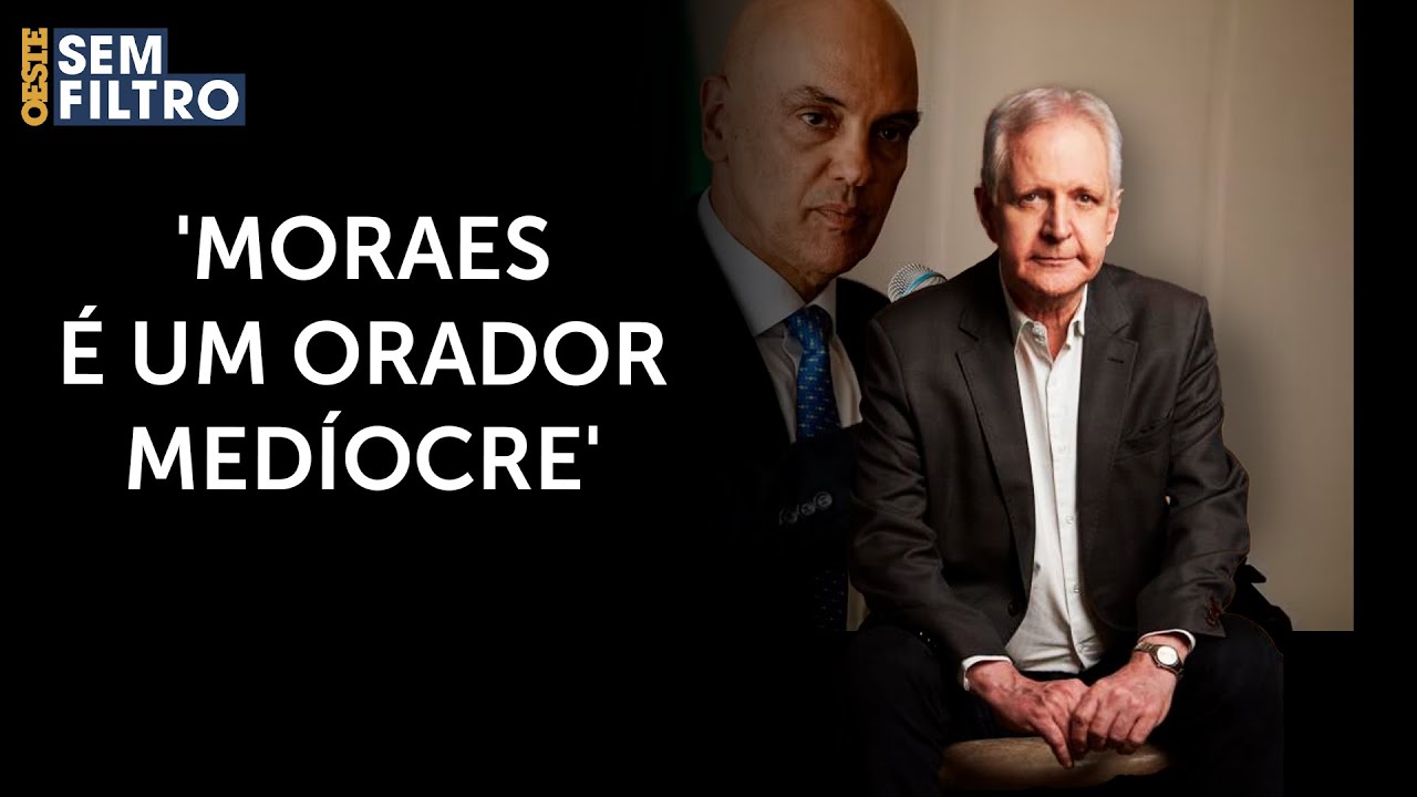 Augusto Nunes detona aula magna de Moraes na USP: 'Sujeito que escreve e fala muito mal'