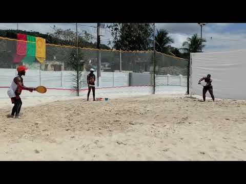 Campeões do 2•open de frescobol na cidade de São Félix-Bahia ( Elcinho x Junior ) 