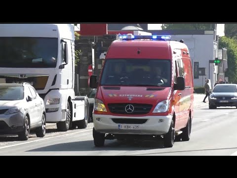 Uitruk Reserve duikwagen brandweer Gent met spoed naar een persoon te water in Zelzate