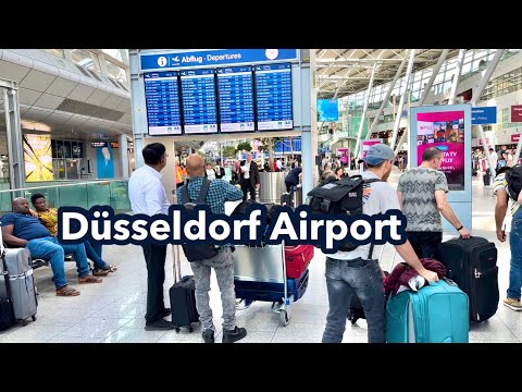 Passeio a pé pelo Aeroporto de Düsseldorf || Partida e chegada do Aeroporto de Düsseldorf ￼￼|| Alemanha 🇩🇪❤️