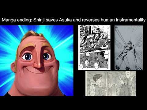 Neon Genesis Evangelion different endings