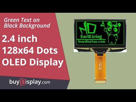 Green 2.4 inch Graphic OLED Display,128x64 Touch Screen,SSD1309 Controller