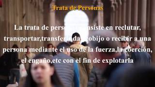 FORUM explica Qué es la TRATA DE PERSONAS