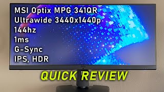 Video thumbnail for MSI Optix MPG 341QR Ultrawide Monitor - Quick Review by killshot2596