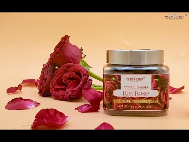 Natural Garden Red Rose Beautiful Premium Dhoop Cones video