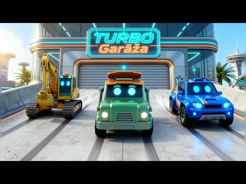 TURBO GARĀŽA IR KLĀT! | TURBO GARĀŽA | JAUNA UN IZKLAIDĒJOŠA DZIESMU MULTENE BĒRNIEM LATVISKI