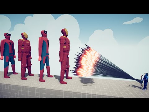 IRONMAN GIANT + SPIDERMAN GIANT vs EVERY GOD | Totally Accurate Battle Simulator TABS