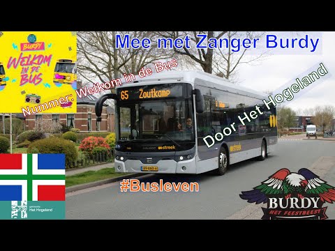 Met BURDY met QBUZZ lijn 65 door het HOGELAND +NUMMER OVER de BUS en met Scholierenlijnen naar Huis