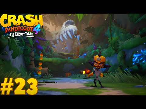 Crash Bandicoot 4 It's About Time PS4 Pro (Retro Mode) Part 23 - Fossil Fueled 100%