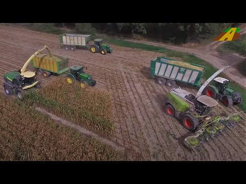 Großeinsatz Maishäckseln KRONE BIG X1180 stärkste Feldhäcksler der Welt - strongest maize harvester