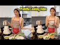 South Indian Actress Pranitha Subhash Cooking Video Inside House View