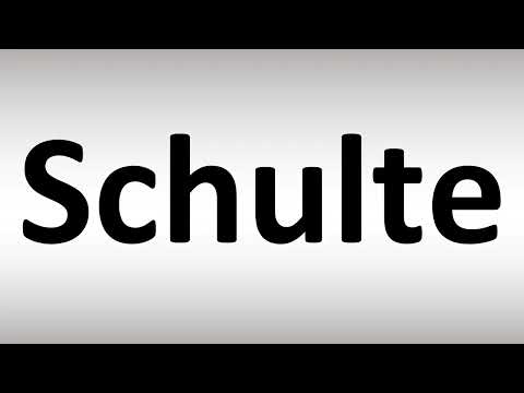 How to Pronounce Schulte