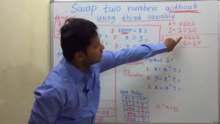 Download the video "Swap two numbers without using third (temporary) variable"