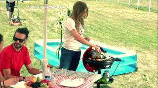 Rosenstein & Söhne 5in1-Elektro-Kugelgrill mit Temperaturregler und Zubehör, 1.500 W