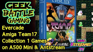 Evercade Amiga Team17 Collection 1 Games on the A500 Mini & Antstream Arcade on Atari VCS Team 17