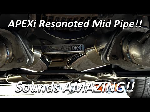 2016-2021 Lexus GS-F Apexi resonated mid pipe install and sound test!!