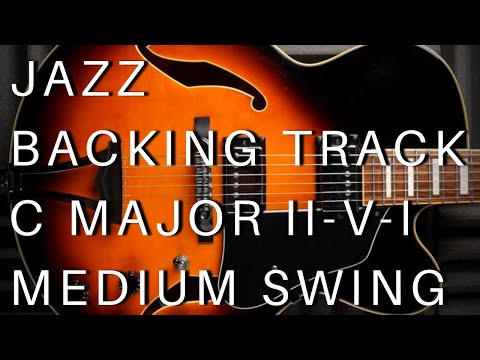 Jazz Guitar Backing Track 2 - 5 - 1 | C Major (Medium Swing)