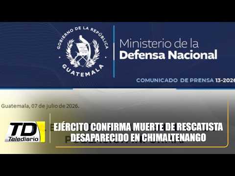 Ejército confirma muerte de rescatista desaparecido en Chimaltenango