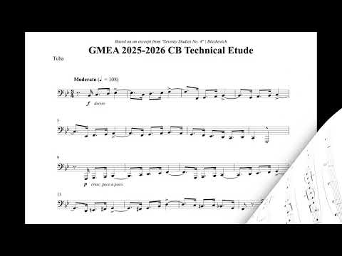 GMEA [2025 - 2026] — Concert Band, Tuba - Lyrical & Technical Etudes — (Score Follow)