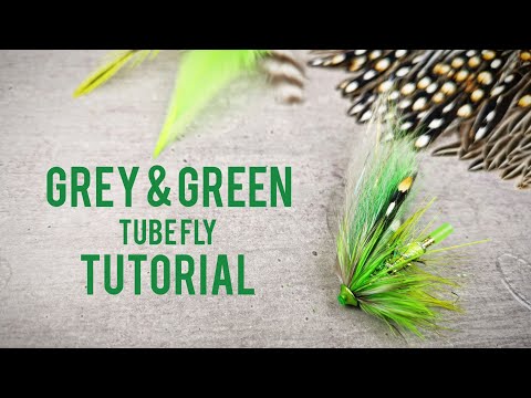 Grey & Green Tube fly tutorial! How to tie a tube fly, flytying, flyfishing.