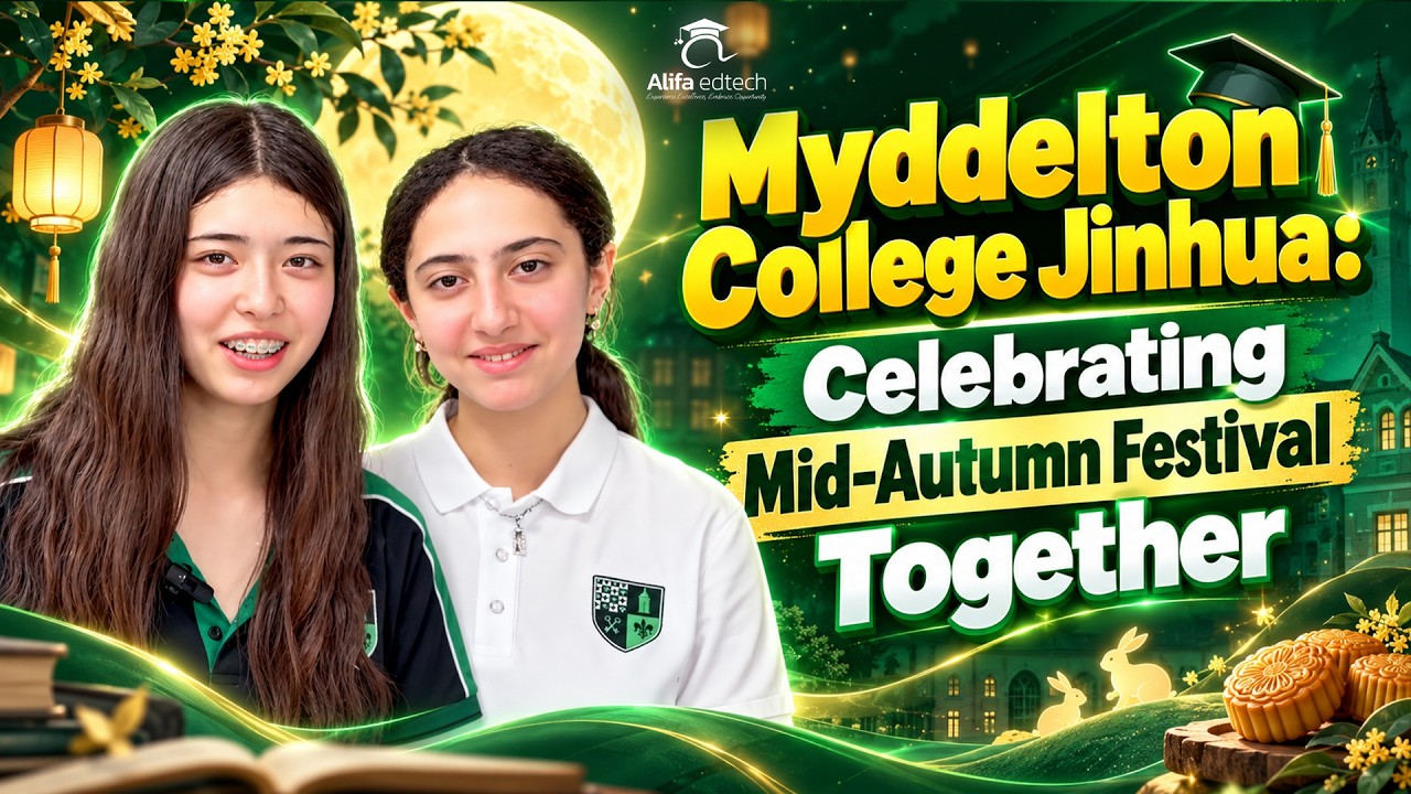 Myddelton College Jinhua MCJ students celebrating mooncake festival and Chinese traditions at school