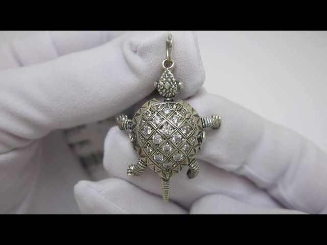 Срібний кулон "Черепаха" 3110320 Відео огляд