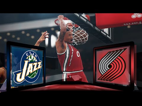 NBA 2K16 Portland Trail Blazers MyLeague- 3 Point Barrage vs Utah Jazz