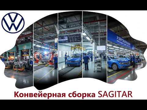Как производят Volkswagen Sagitar в Китае – полный производственный процесс. Сборка мотора.