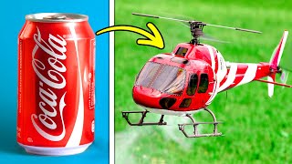 COCA-COLA HELICOPTER || Fantastic Recycling DIYs And Mini Crafts || Plastic, Metal, Cardboard