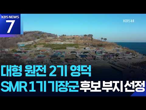 대형 원전 2기 영덕·SMR 1기 기장군 후보 부지 선정 / KBS 2026.06.17.