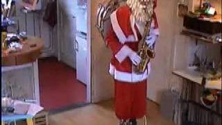 Santa Claus traditional one man band