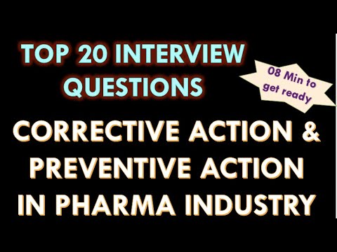 Corrective and Preventive actions in Pharmaceutical industry l Interview Questions