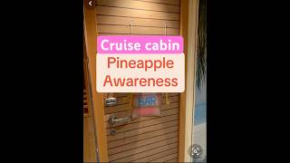 Decorating your cruise cabin is always fun but just be aware of hidden messages. #cruise #pineapple