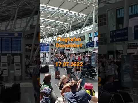 Aeroporto Flughafen Düsseldorf - Situação atual beim Abflug - 17.07.2022