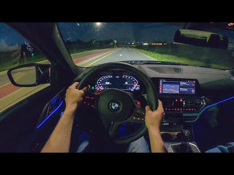 2021 BMW M4 6MT - POV Night Drive (Binaural Audio)