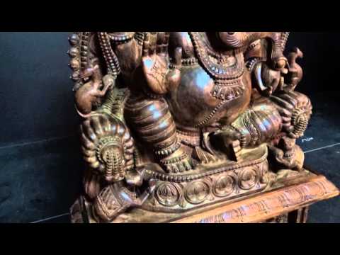 Wooden ganesh statue