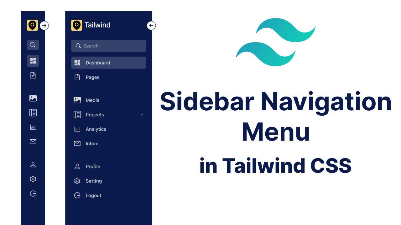 Sidebar Navigation Menu using Tailwind CSS | Beginners Guide to Tailwind CSS